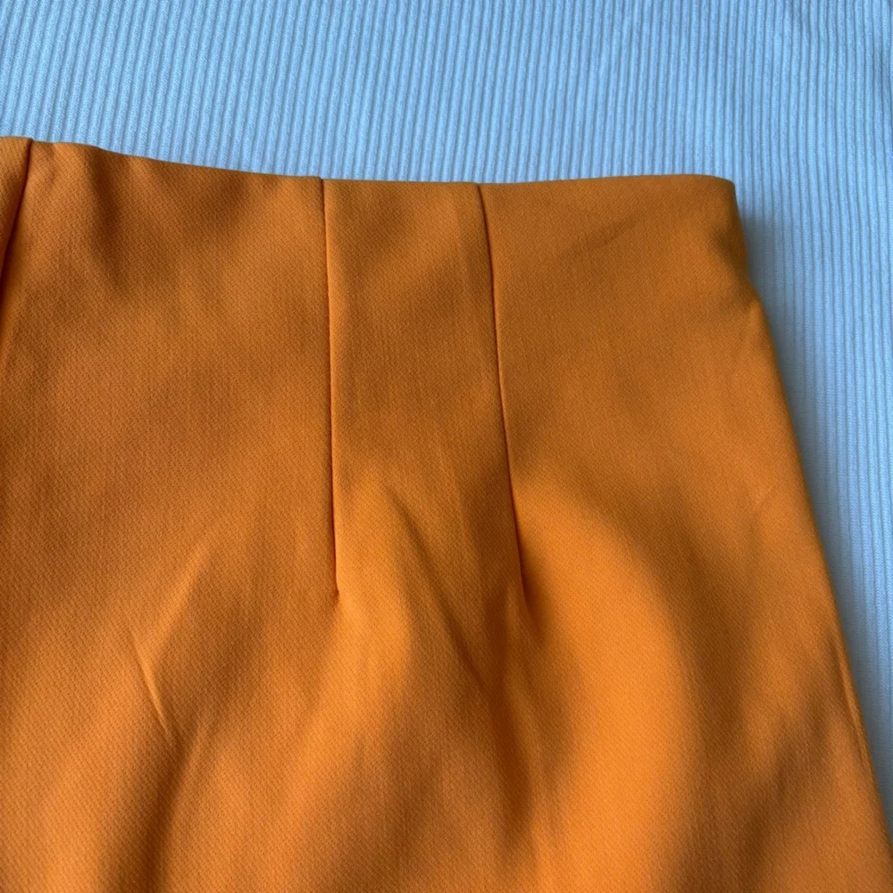 A New Day | Stretch Midi Shorts |  Glory Orange | Tailored | High Rise